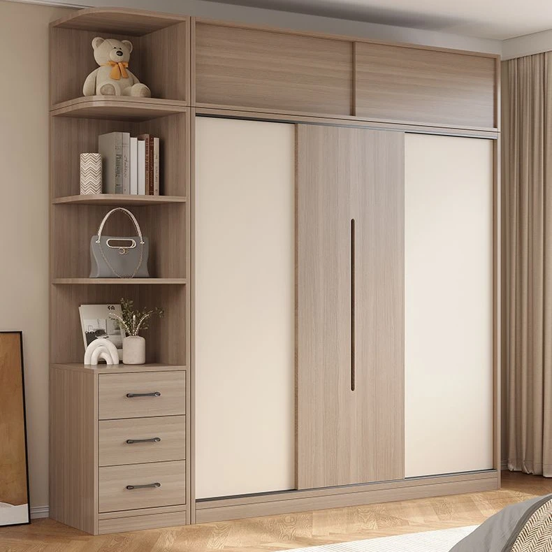 都市名门衣柜家用卧室推拉门衣柜网红小户型带抽屉现代简约大衣橱