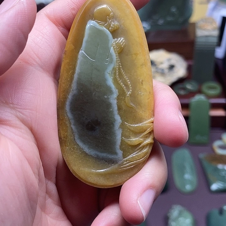 岫岩河磨玉（透闪石质玉）析木未镶嵌m****2