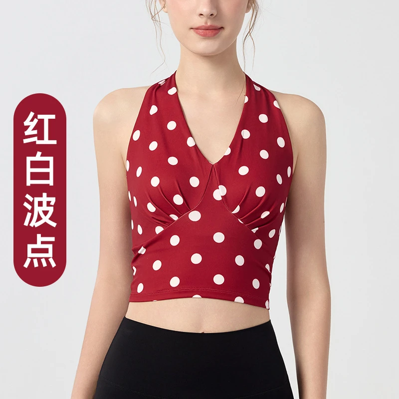 固定杯运动内衣女防震聚拢瑜伽美背背心健身上衣文胸