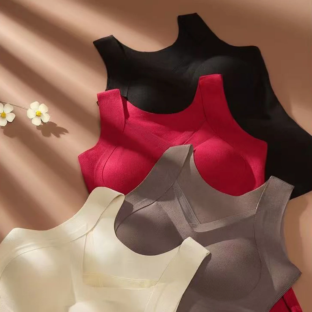 猫R保暖内衣极简显瘦背心带胸垫免穿文胸百搭打底