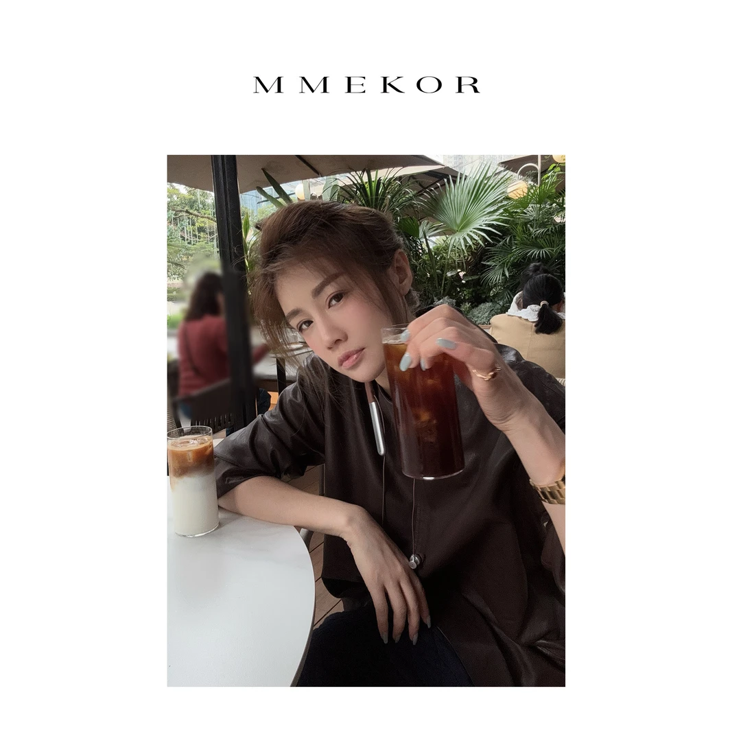 MMEKOR“封神皮衣”2025新款摩登街头时髦百搭气质上衣 89567