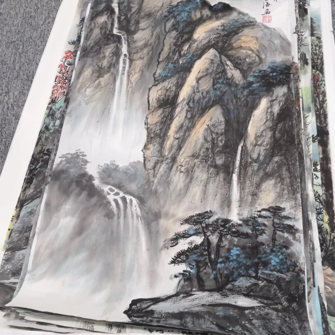 国画绘画作品多次参加100.50