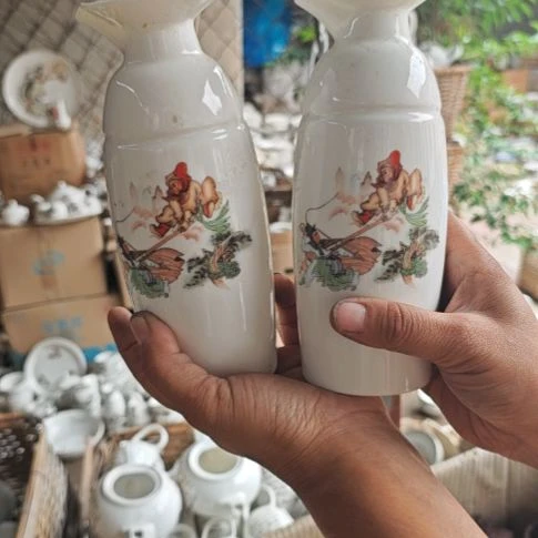 库存微瑕三打白骨精温酒壶两个