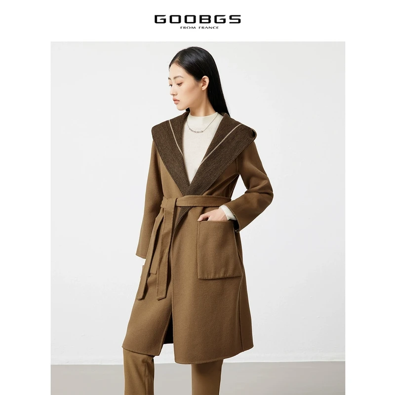 谷邦GOOBGS 长款双面呢大衣 G2485098