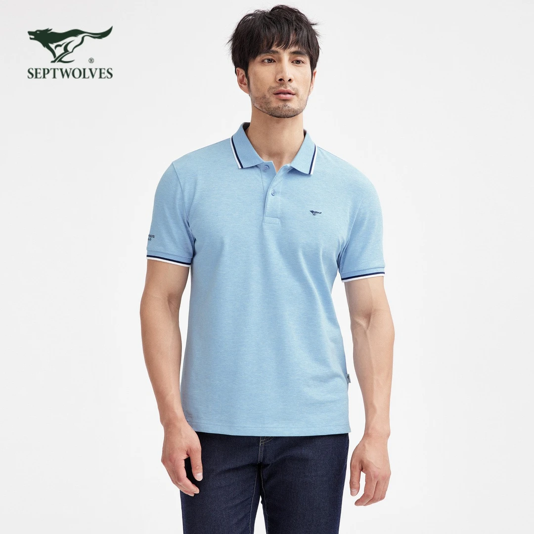【条纹撞色】七匹狼官方正品男士男装polo衫男士夏季短袖T恤6256