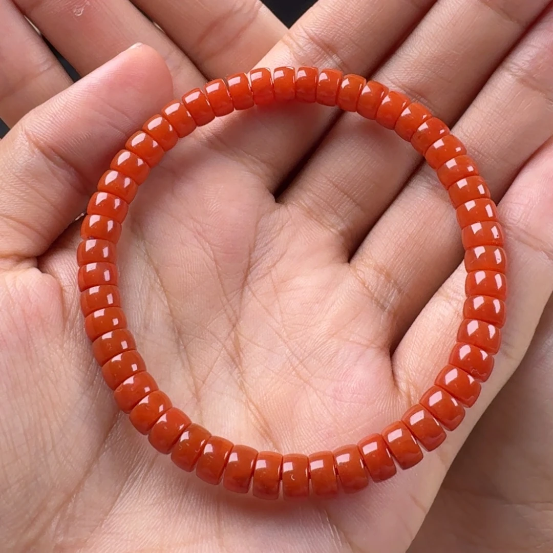 南红玛瑙未镶嵌大水沟药片单圈6+