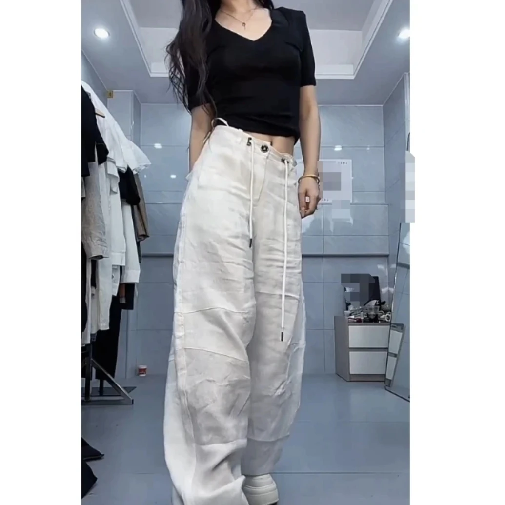 休闲简约V领短款T恤短袖裤子纯色显瘦时尚