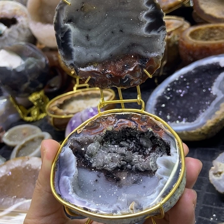 水晶珠宝半成品未镶嵌蚕丝盆