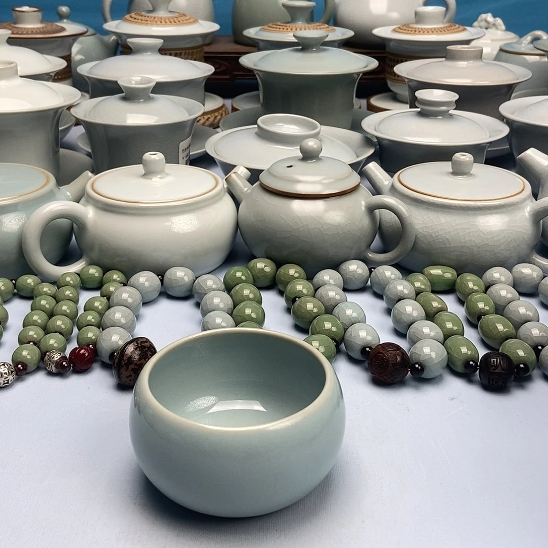 杯天青釉禅定杯原矿原釉原产地