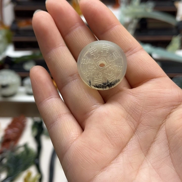 蛇纹石玉未镶嵌岫玉发簪