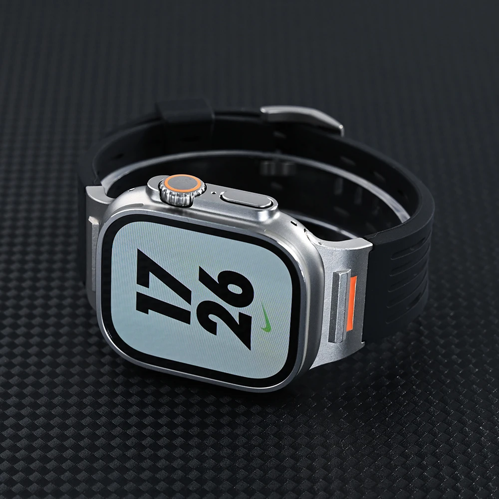 适用苹果iwatch手表带拓步者Ultra运动9透气s11/10硅胶applewatch