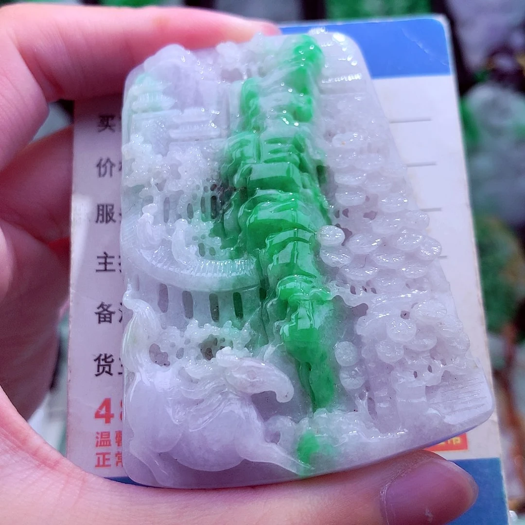 翡翠未镶嵌颈饰天然