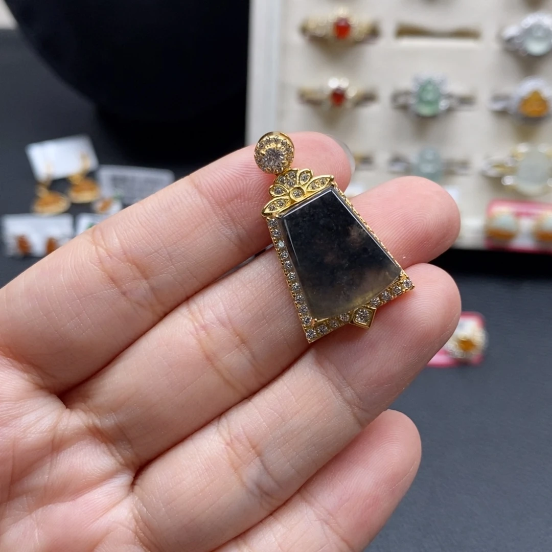 翡翠银S925镶嵌戒指