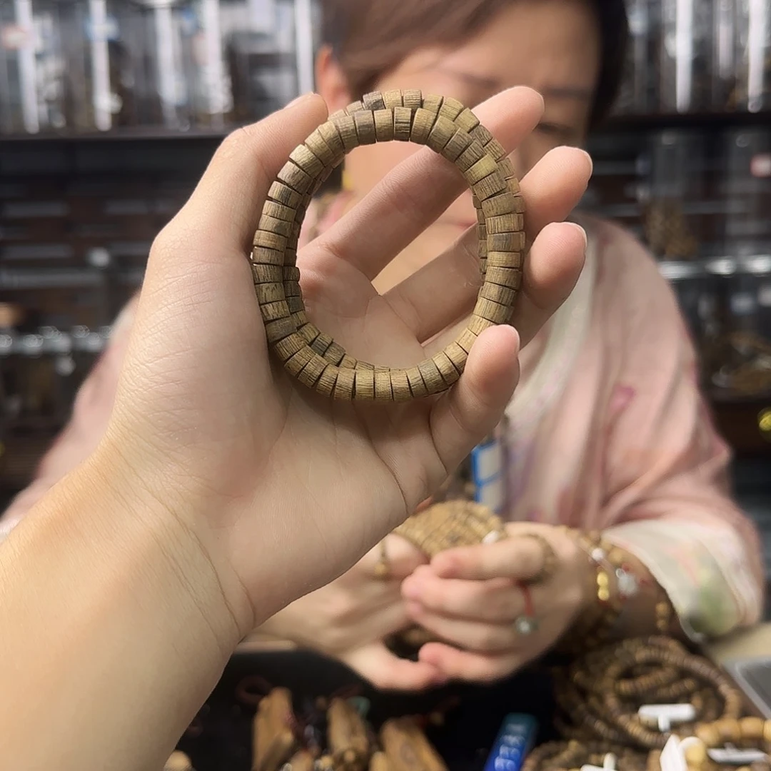手串沉香奇楠沉香片片珠单圈多样性发一
