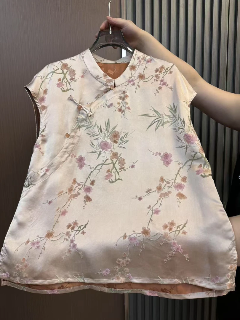 【颜如玉】香云纱新中式国风显瘦减龄透气百搭女士上衣