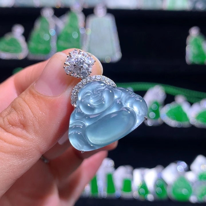 【闪购商品】颈饰银S925镶嵌翡翠天然翡翠