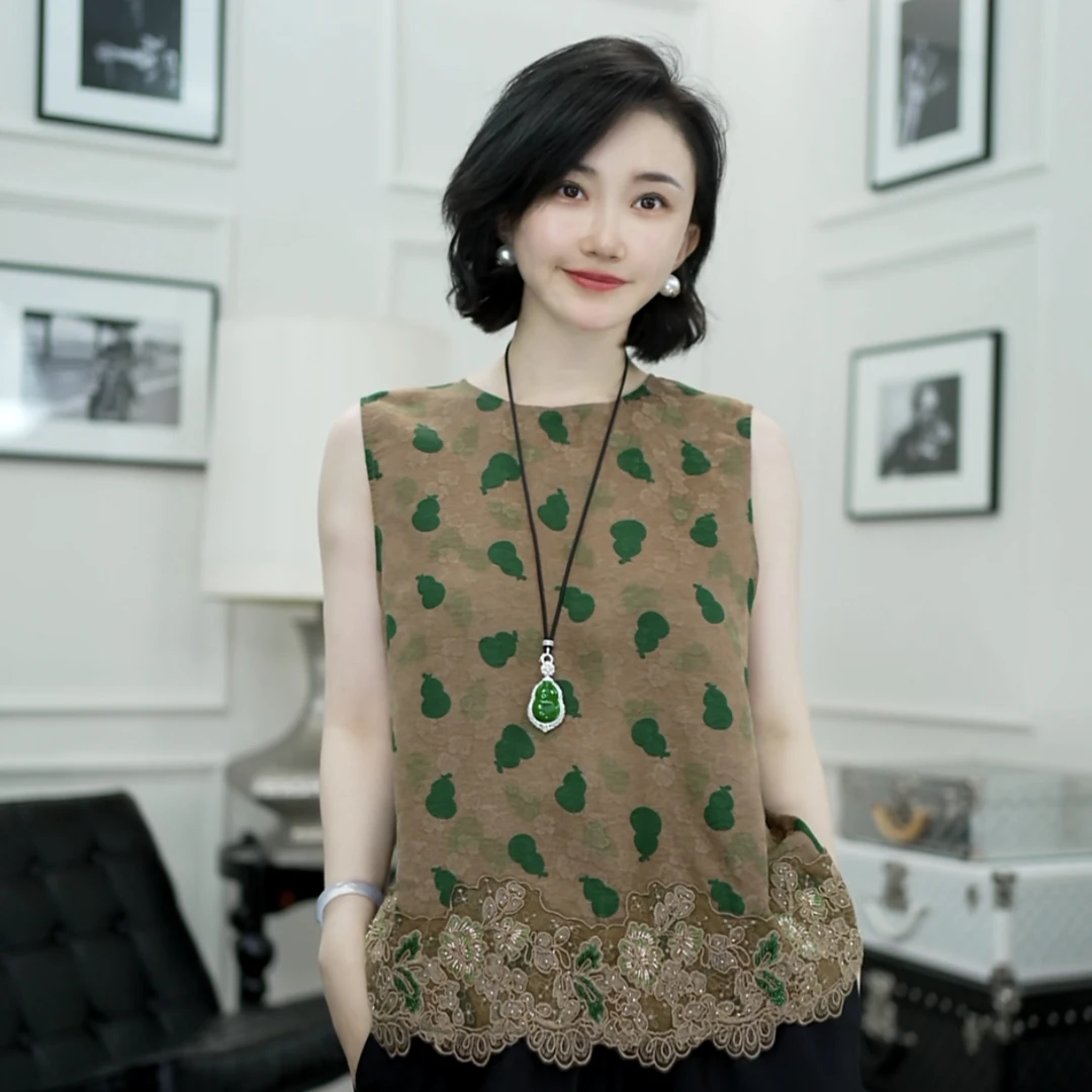 Betty Bairn【传承/宝葫芦】桑波缎香云纱19姆米马甲25B-BW10315