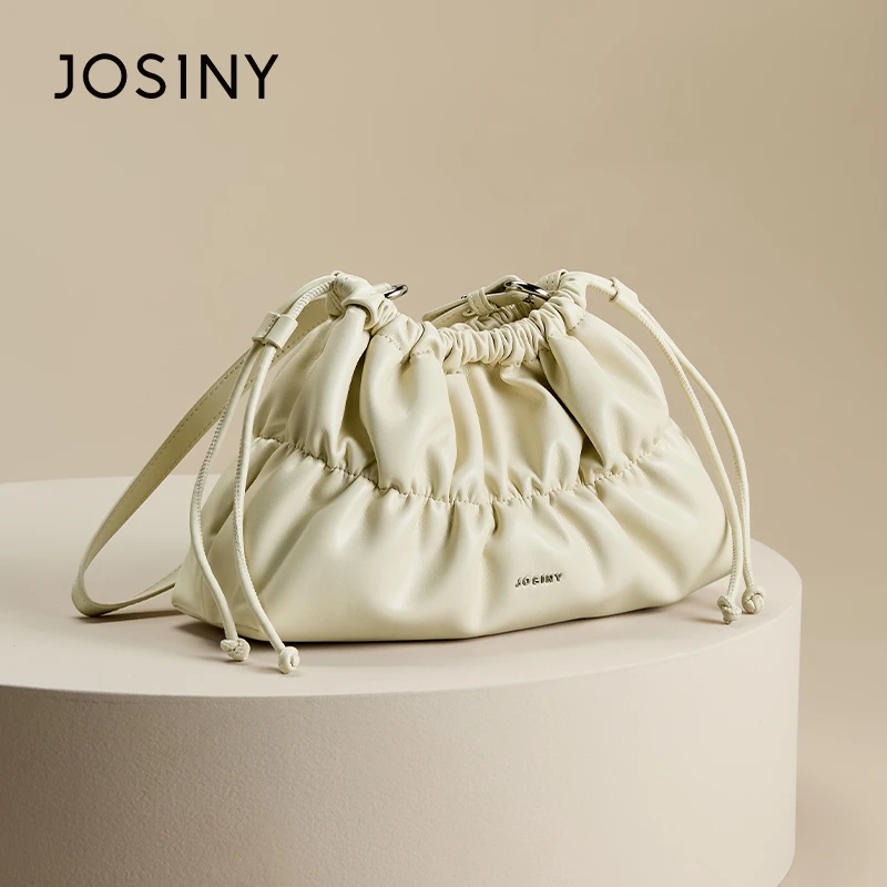 卓诗尼时尚简约单肩斜挎包优雅大容量云朵设计手提包