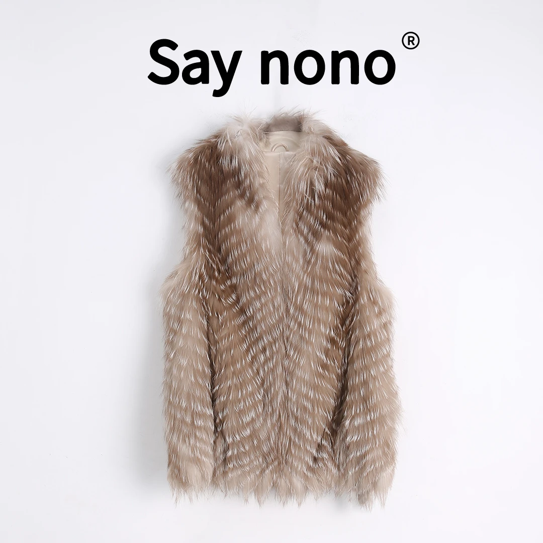 懒猫nono│Saynono 指染浮华＿轻奢风狐狸毛皮毛一体背心ssy/D19159