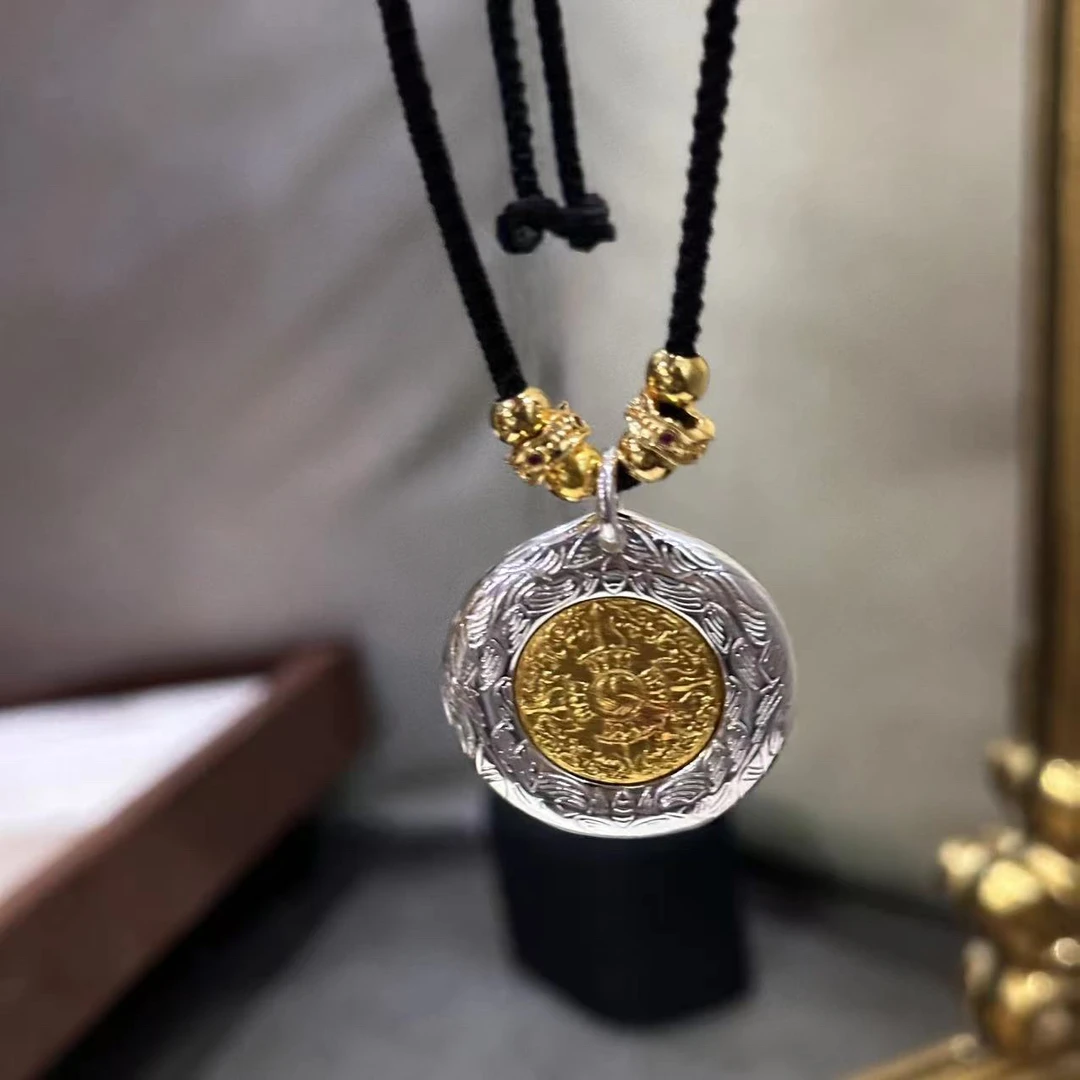 铜合金项链 金银撞色扎基拉姆项链-4332