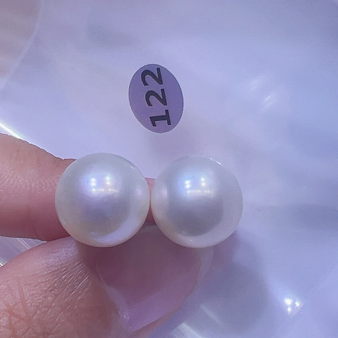 耳饰银S925镶嵌淡水珍珠