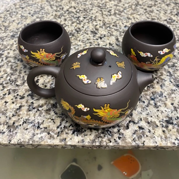 龙凤变色西施凤鸣壶 一壶二龙蛋杯
