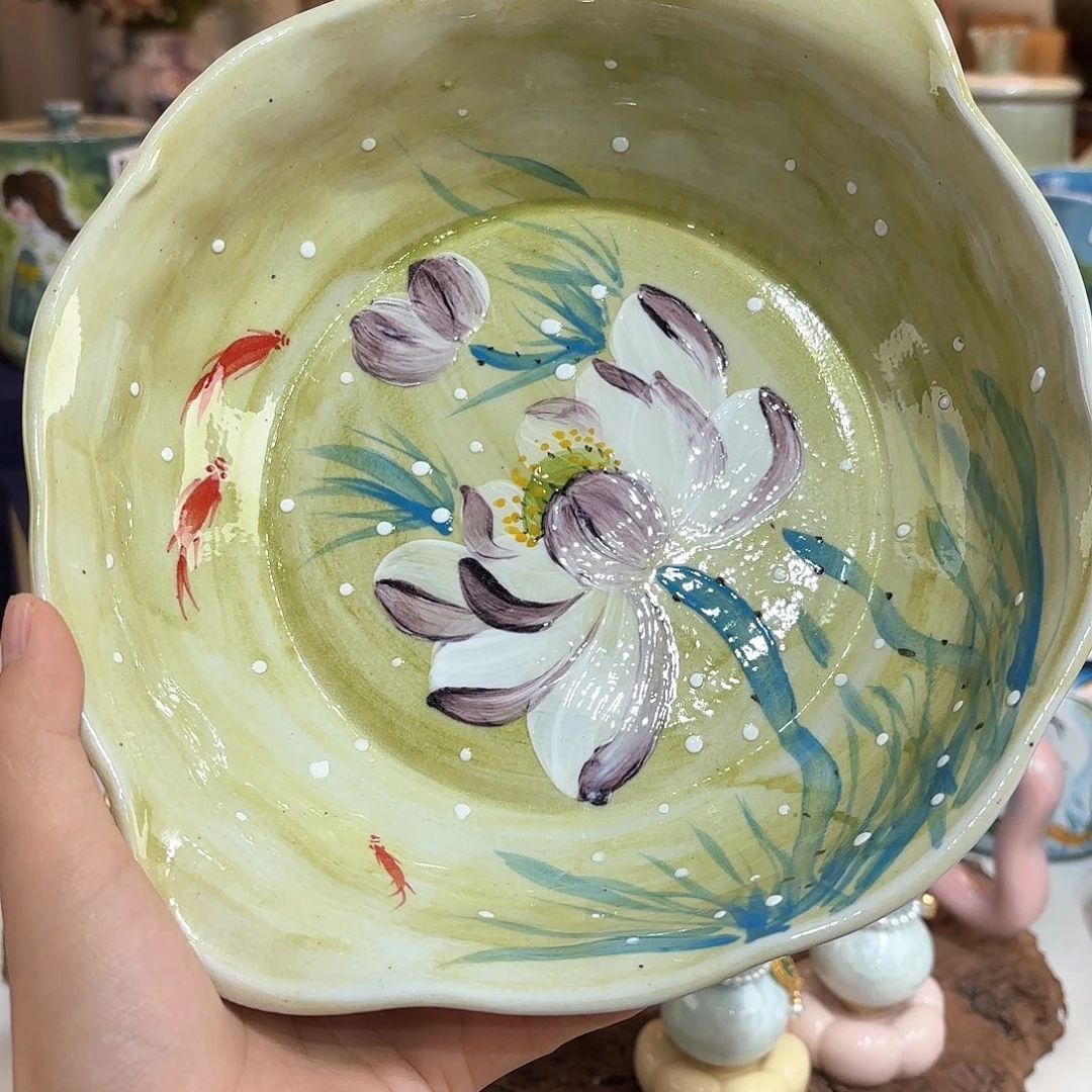 景德镇手绘高温釉下彩陶瓷茶具