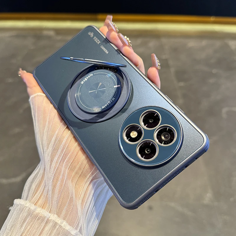 适用于一加ace5手机壳360度旋转磁吸支架磨砂镜头1+13T散热防摔硬