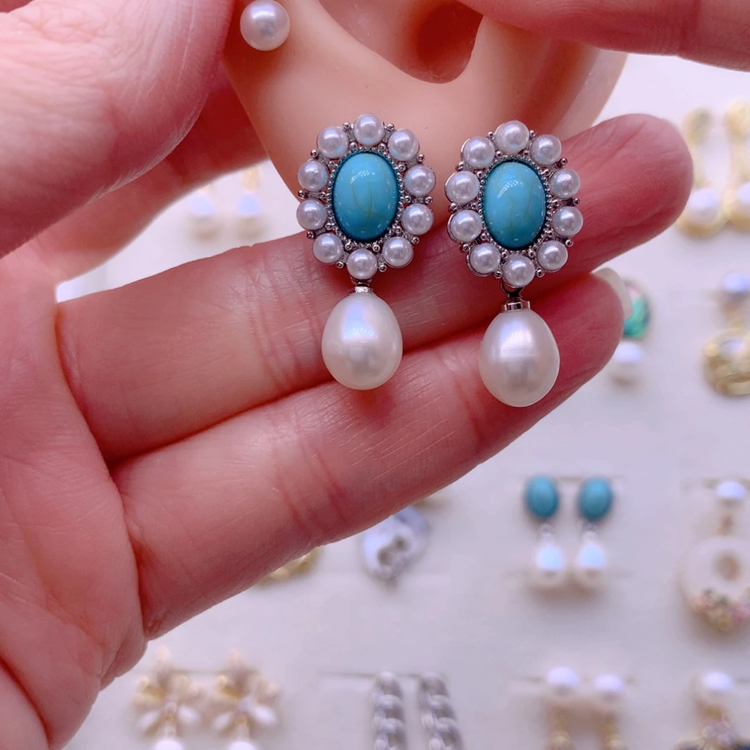 耳饰淡水珍珠合金