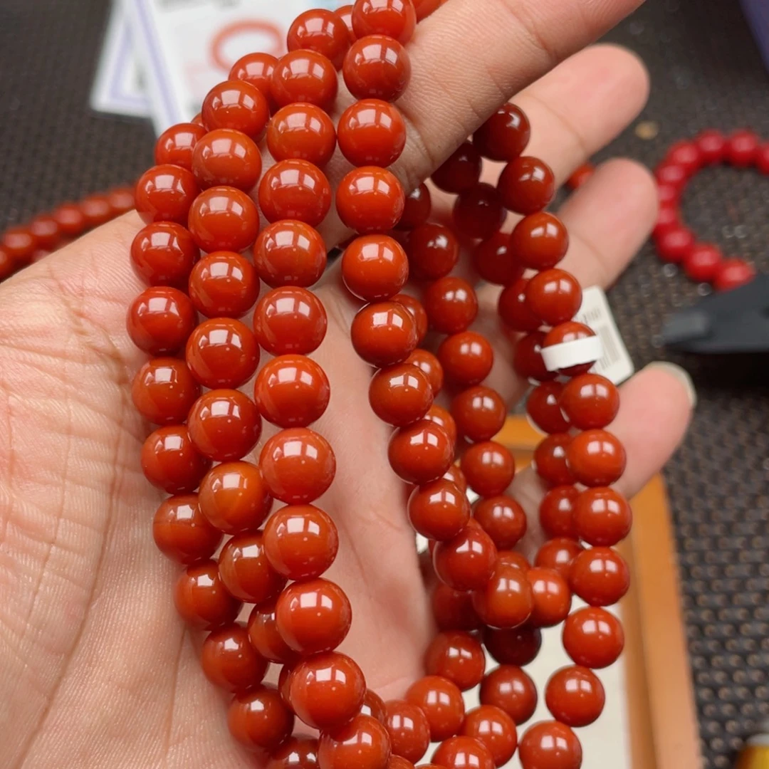 南红玛瑙未镶嵌108颗卡8