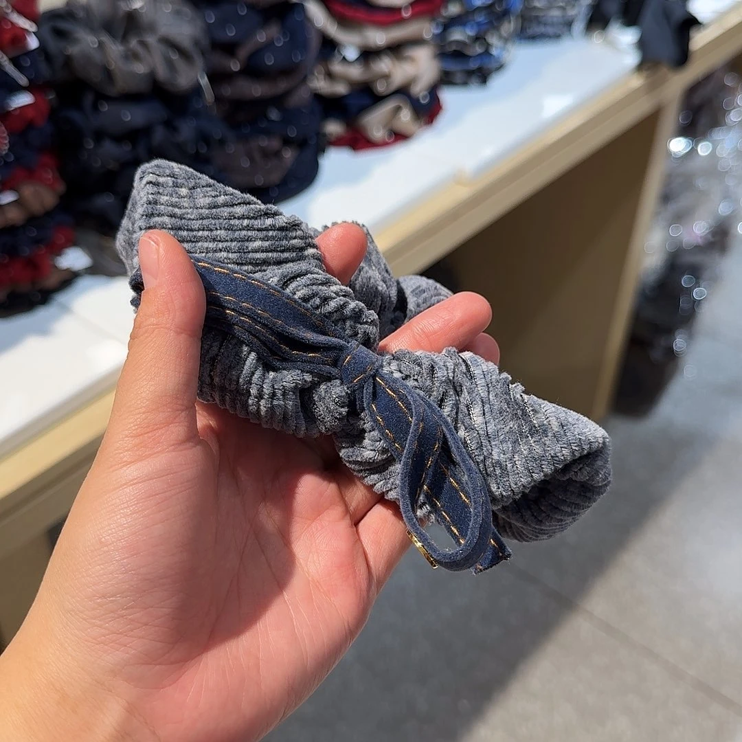 非金属蓝色植绒发圈