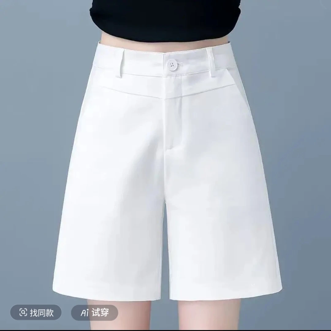 5822款2025夏季新款百搭显瘦时尚高腰薄款休闲短裤