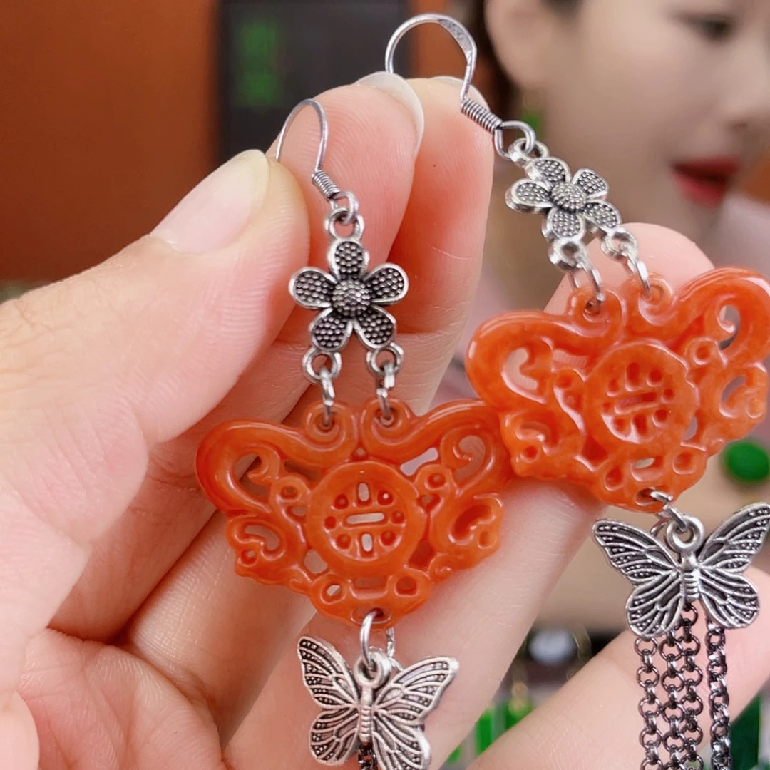 翡翠未镶嵌耳饰饰品