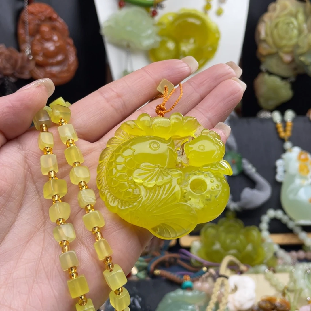 蛇纹石玉未镶嵌颈饰夢****