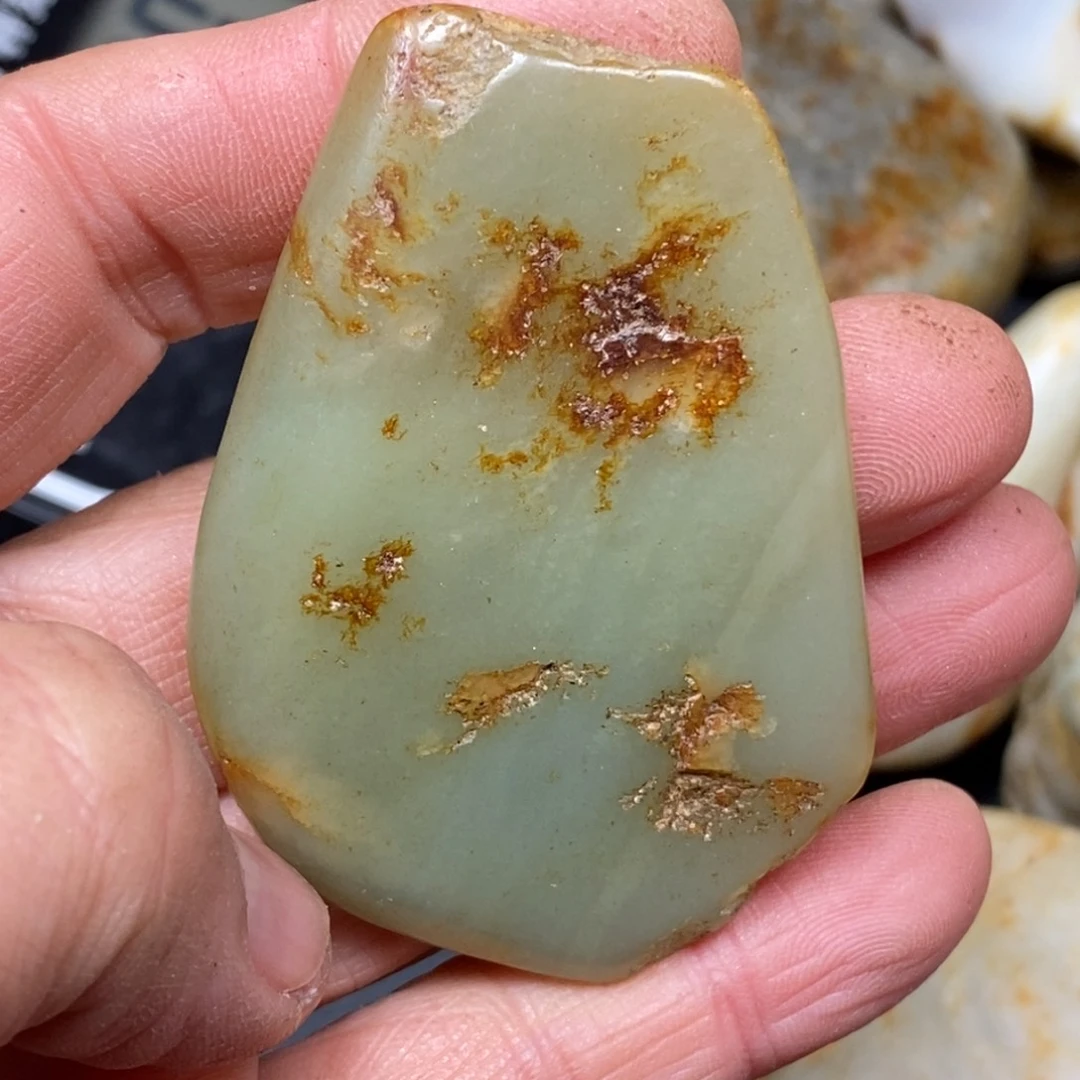 和田玉挂件银S925镀金镶嵌