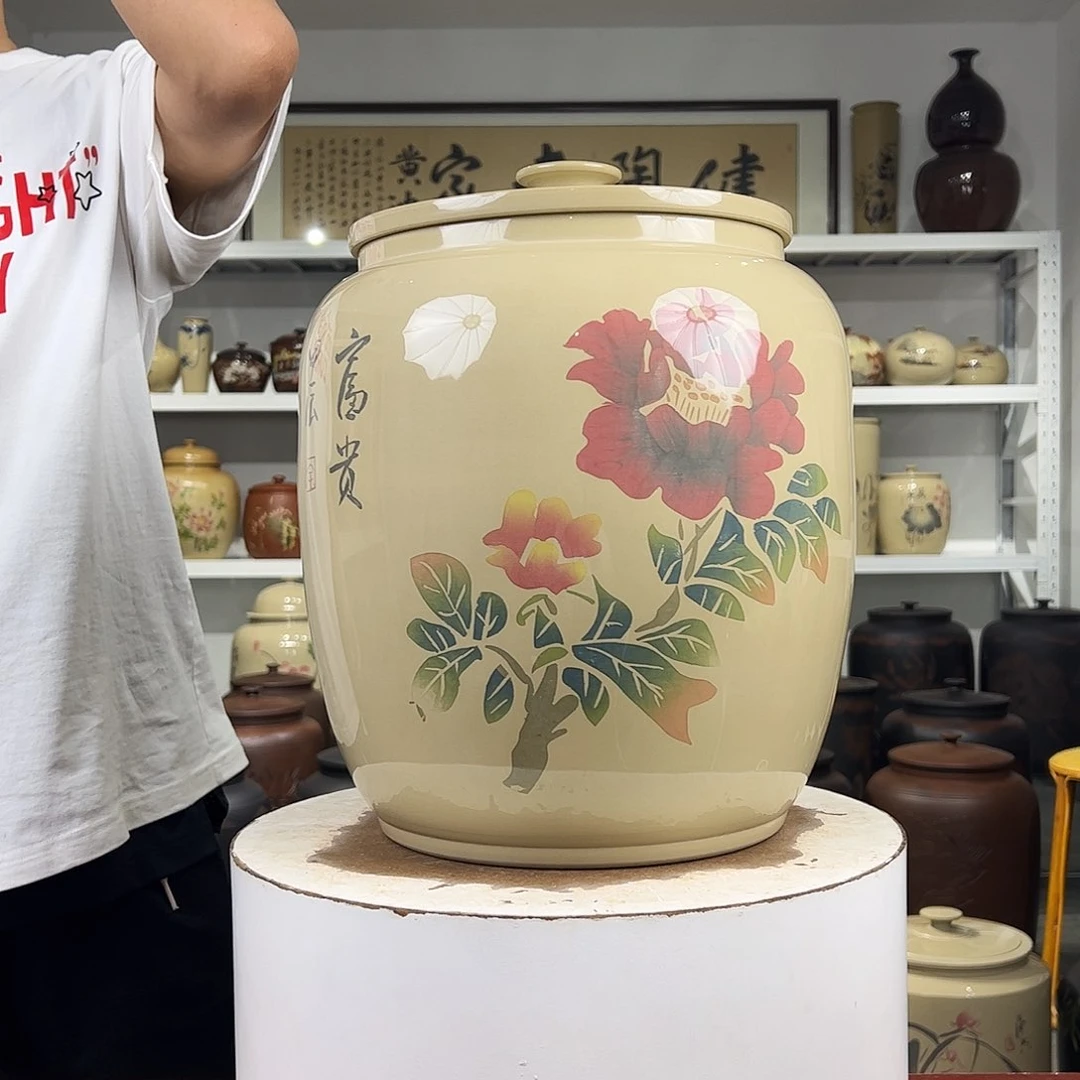 纯手工制作25斤面粉缸