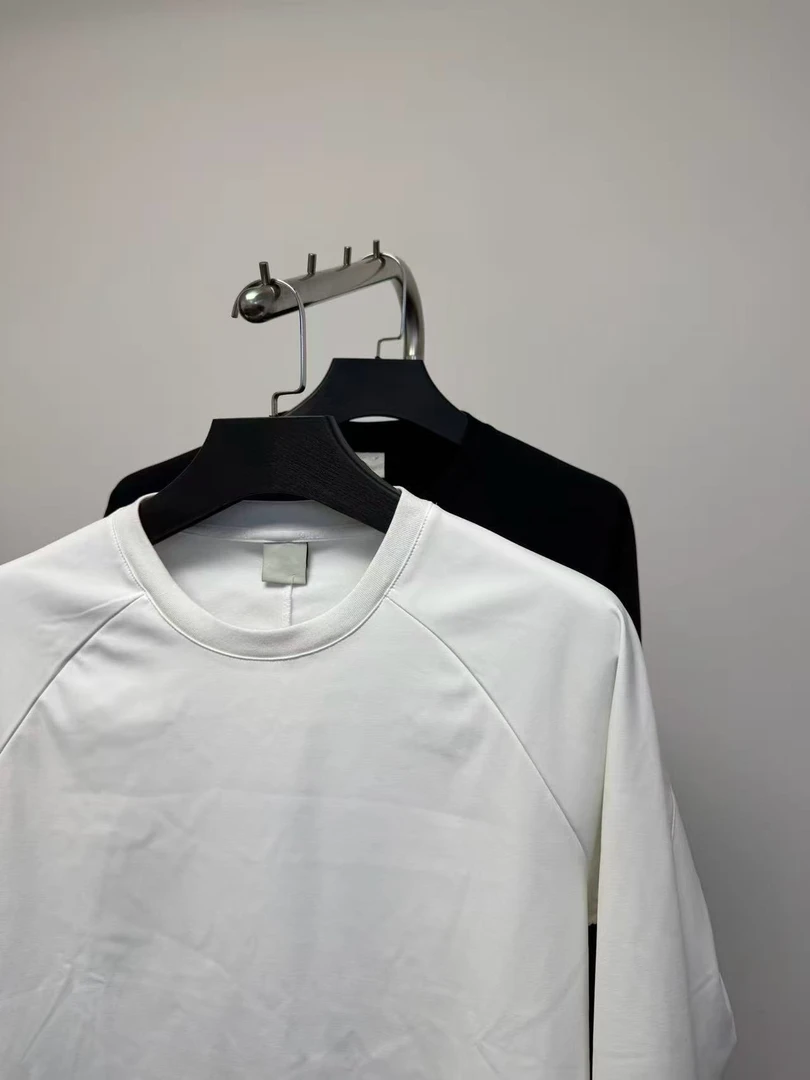 男士圆领薄绒打底卫衣/竖