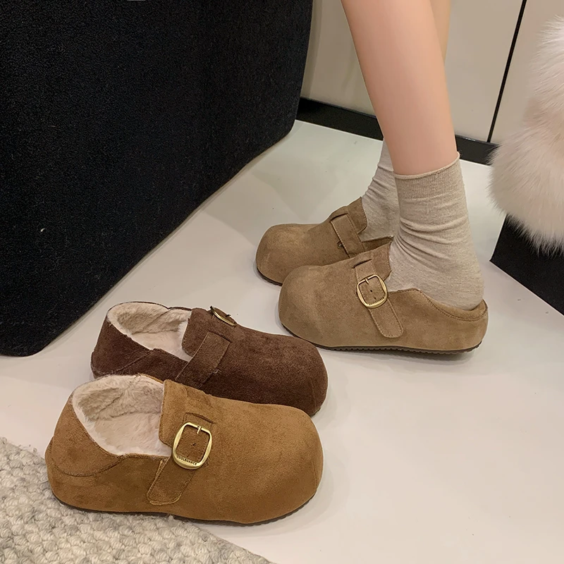 复古港风休闲风纯色潮流风棉鞋运动风冬季棉靴/毛靴