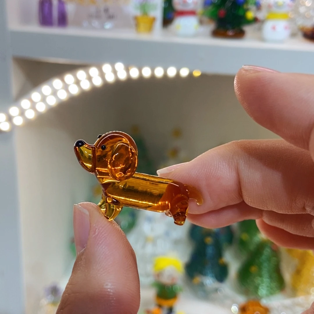 手工艺品琉璃腊肠狗