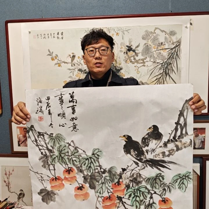 国画贾海瑞老师现场定制