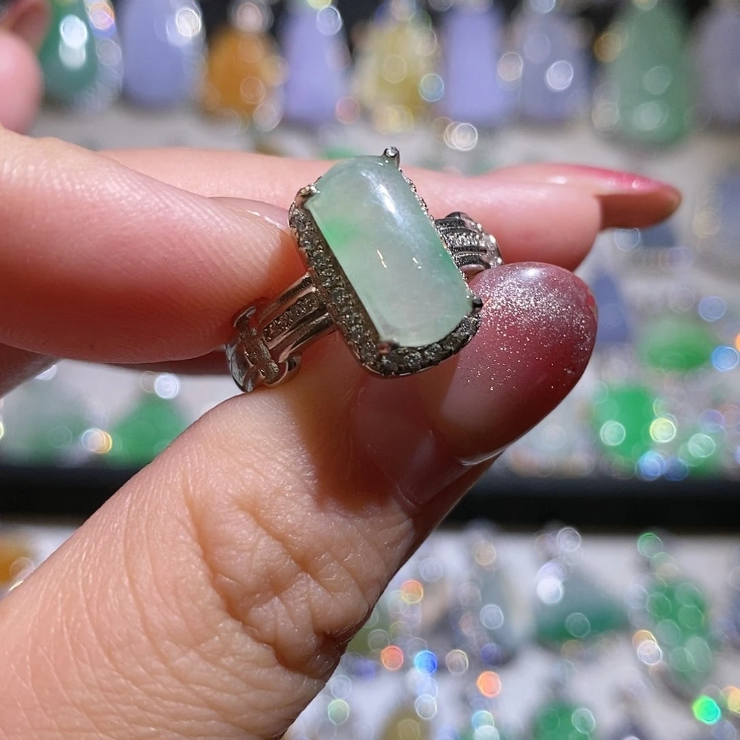 翡翠银S925镶嵌颈饰天然翡翠