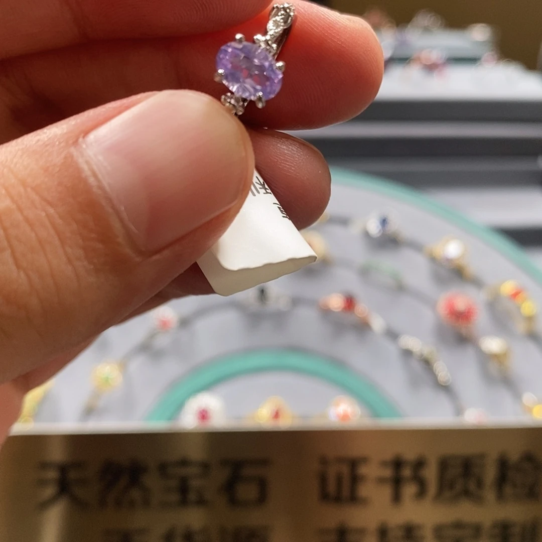 银S925镶嵌戒指烟晶