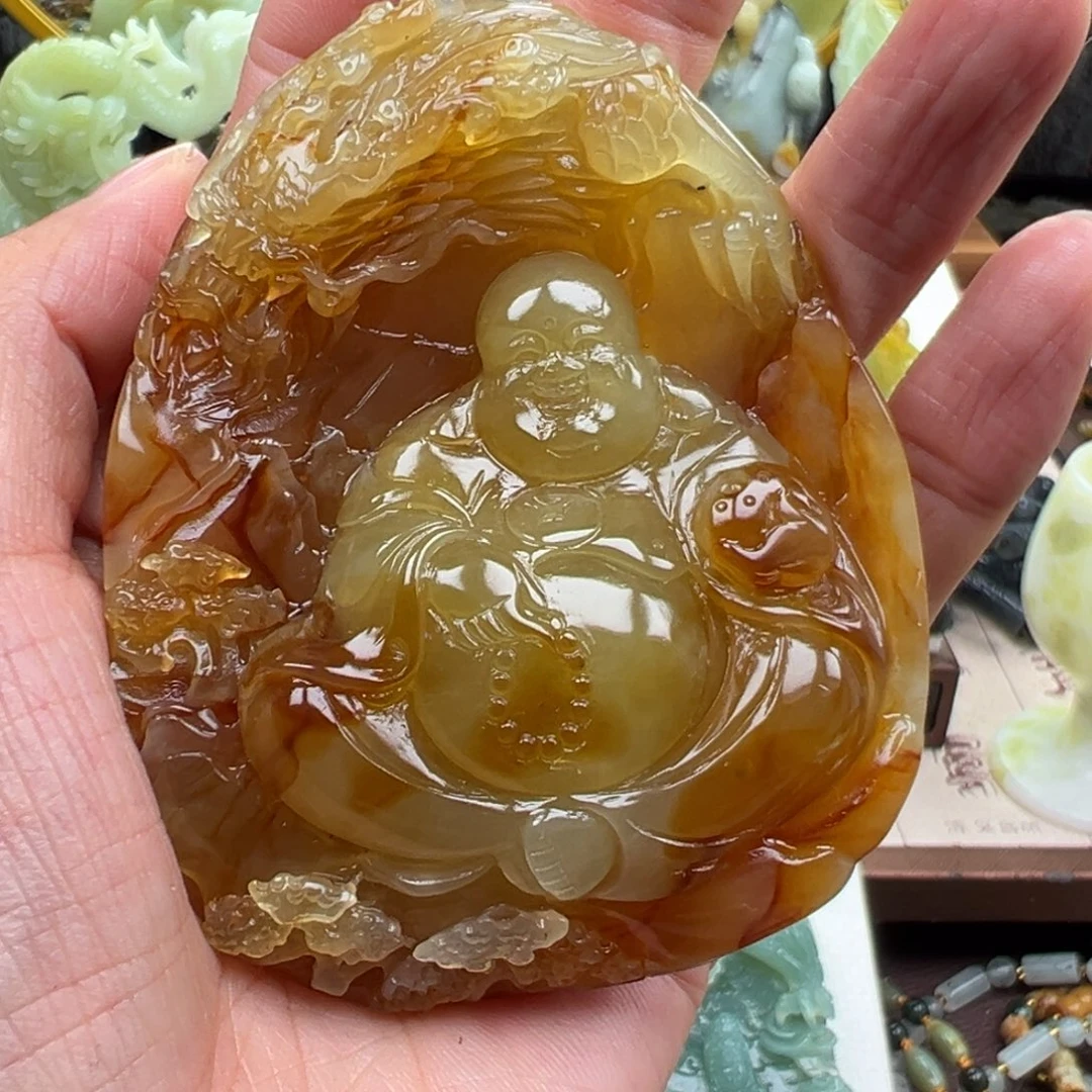 蟹***子岫玉未镶嵌挂件挂件