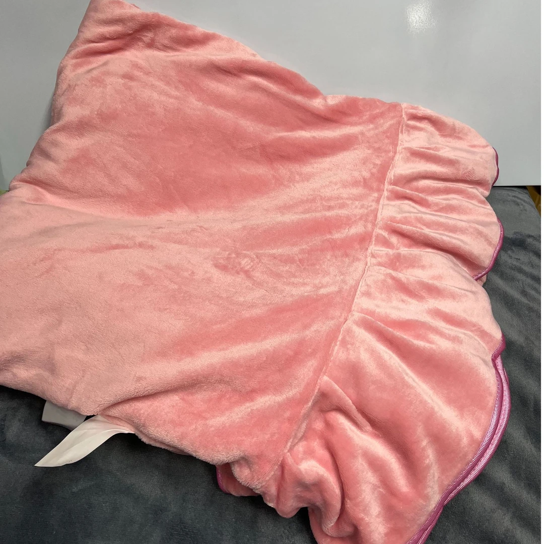 粉色纯色加厚牛奶绒床单245*250cm