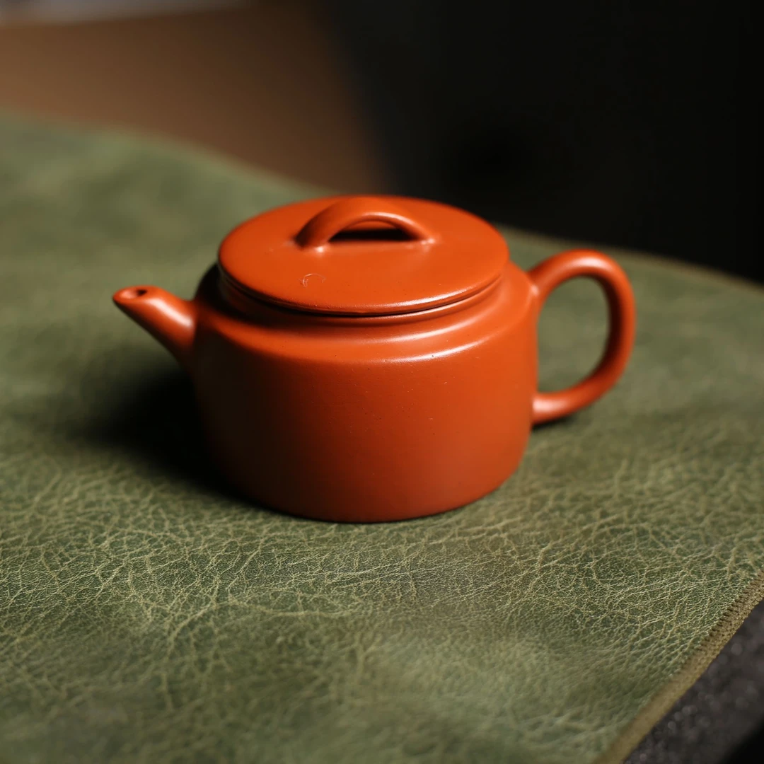 原矿潮州朱泥半手工德钟壶