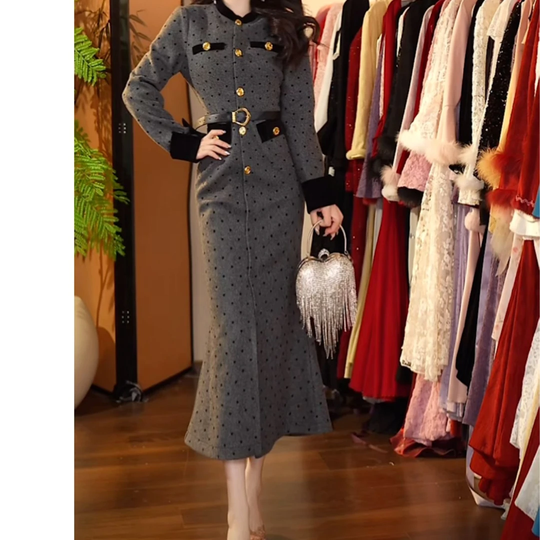 【七姐原创】-941（摩登小香）连衣裙YQ586