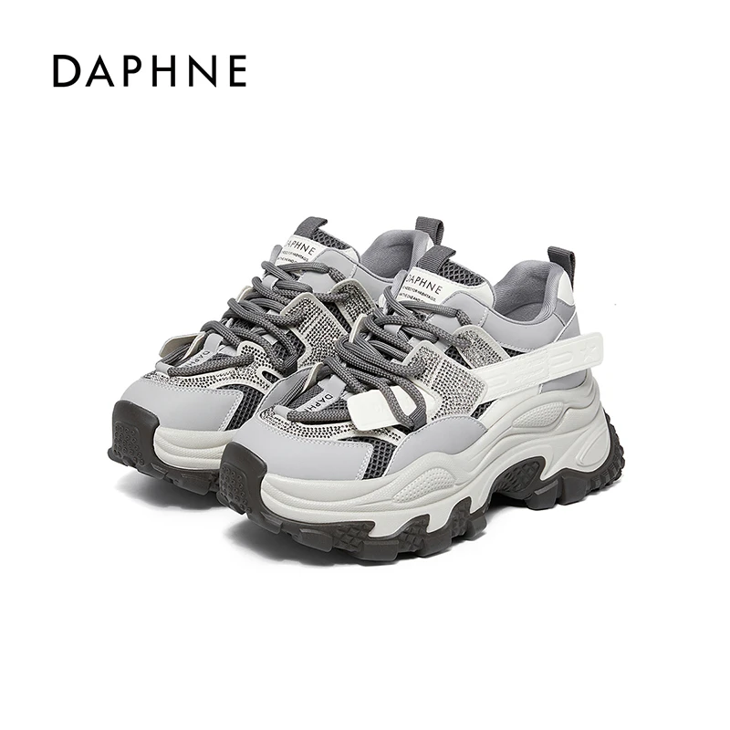 Daphne/达芙妮女鞋2025春老爹鞋网面透气运动舒适个性休闲百搭潮