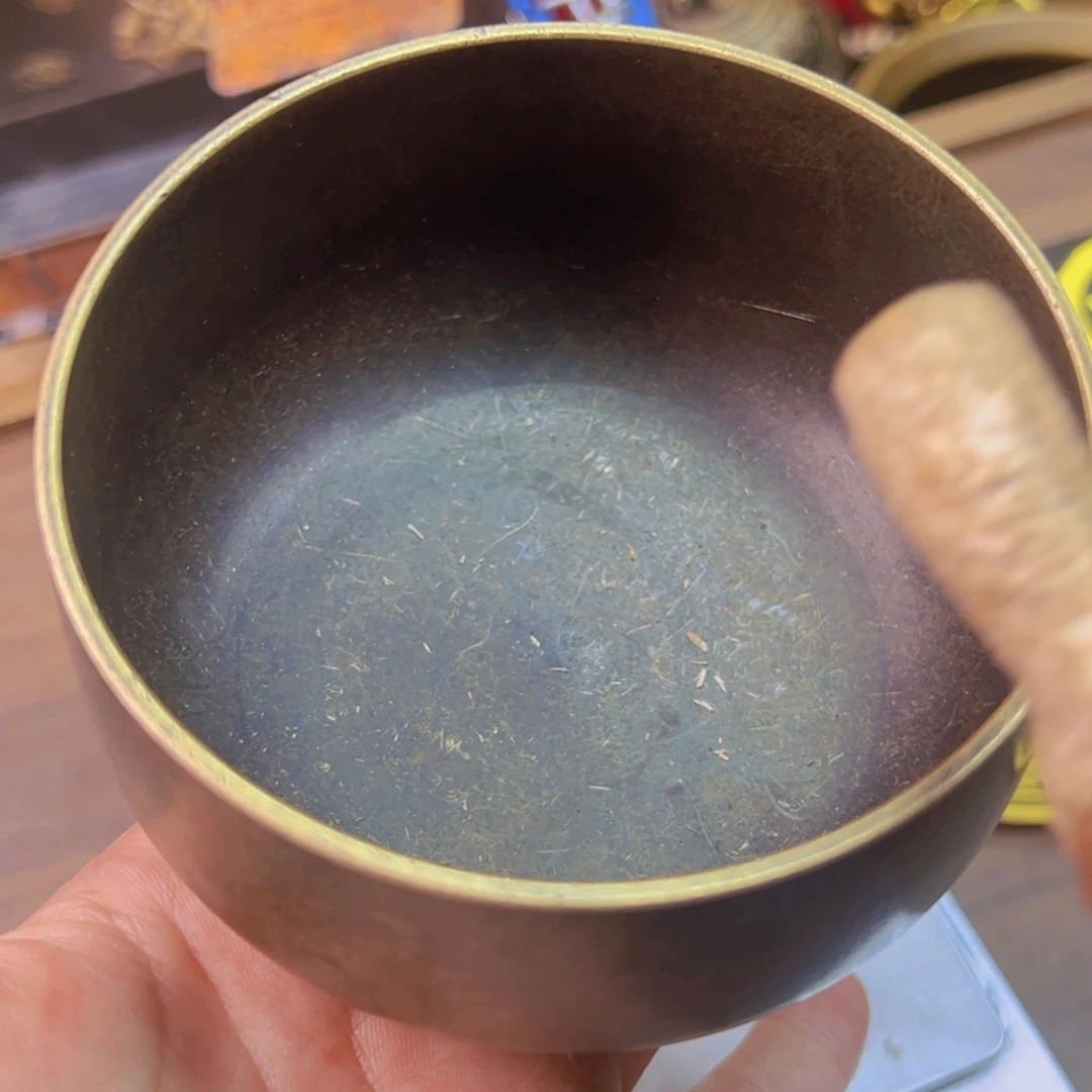 原矿风磨铜紫金钵盂