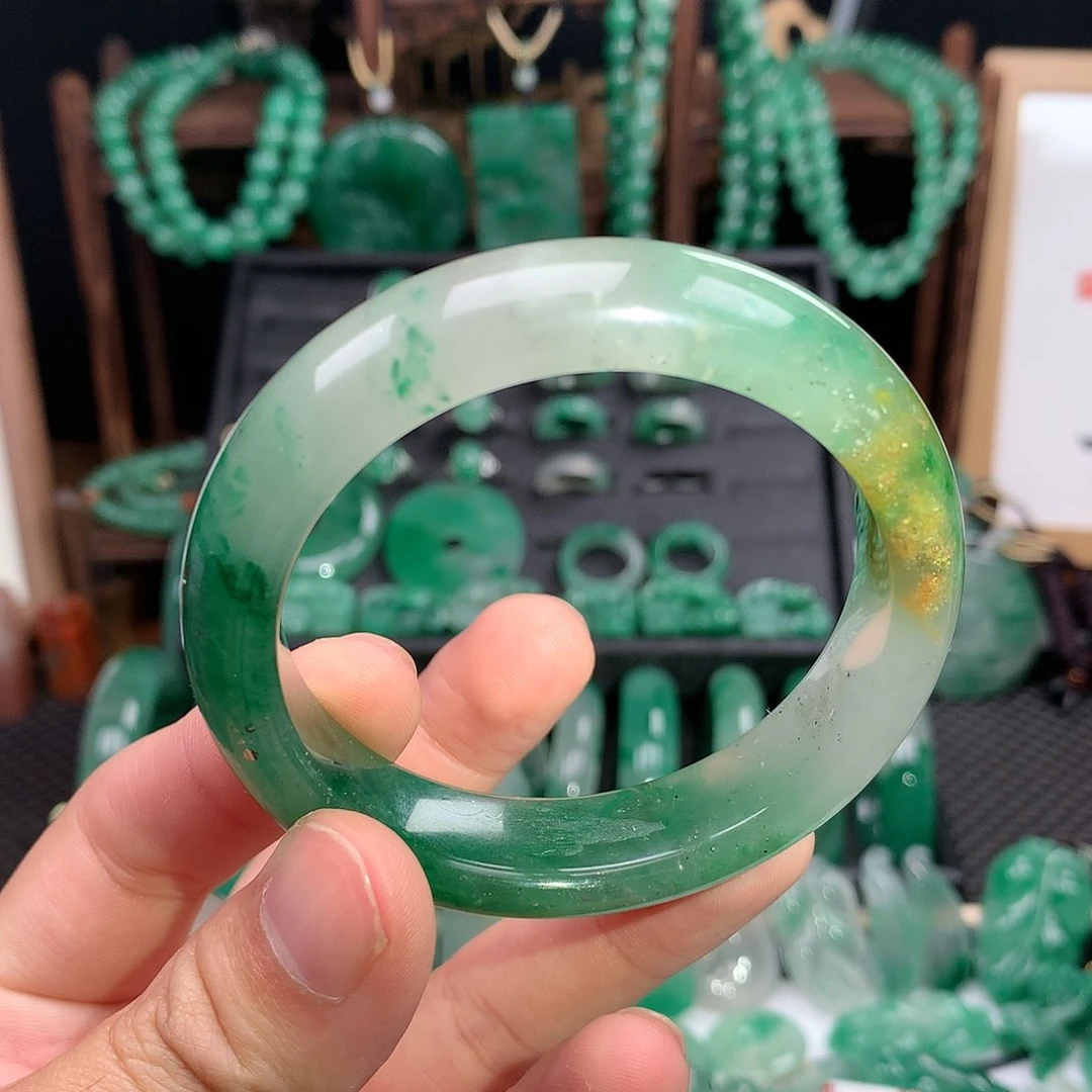 石英质玉手镯未镶嵌圈口55.5