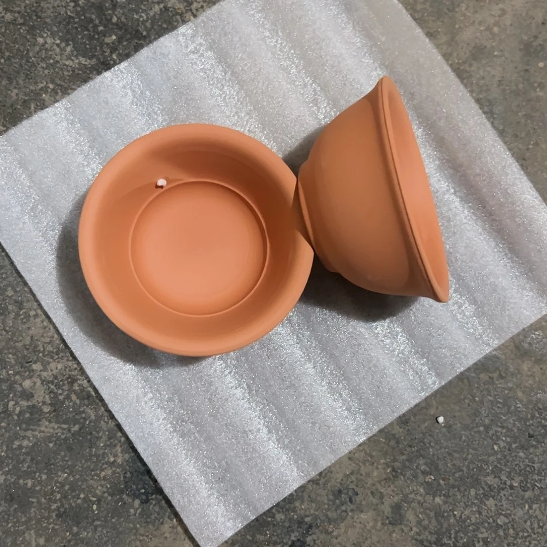 【闪购商品】红陶无孔陶碗11口5高2个